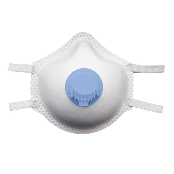 FFP2 Toz Maskesi Ventilli Konik Maske Filtreli Koruyucu Maske ürün görseli 1