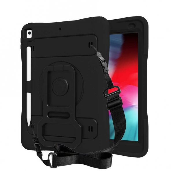 iPad 10.2 2021 (9.Nesil) Kılıf Kalem Bölmeli Defender Tablet Zırh Silikon ürün görseli 1