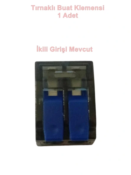 GWEST 2li Mandallı Tırnaklı Buat Klemensi 0.14-2.5mm Arası (İkili Buat Klemensi) ürün görseli 1
