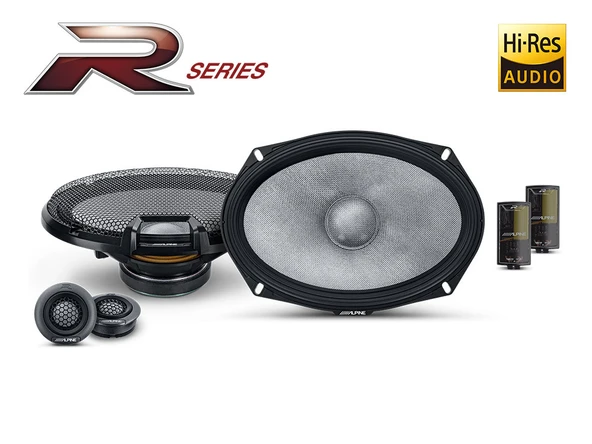 ALPINE R2-S69C 2 Yollu 6x9 Oval Komponent Hoparlör ürün görseli 1