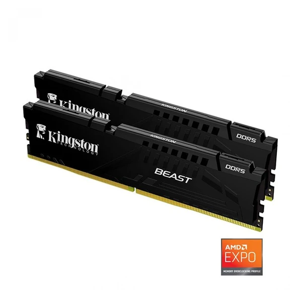 KINGSTON 64GB KINGSTON DDR5 6000MT/ CL30 KF560C30BBEK2-64TR KINGSTON BEAST 2x32G ürün görseli 1
