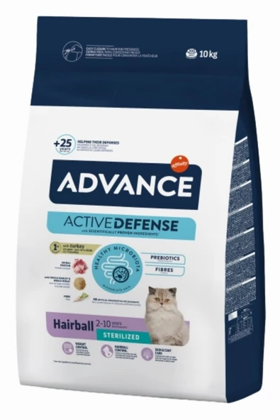Advance hairball sterilized hindili 10kg kısırlaştırılmış kedi maması ürün görseli 1