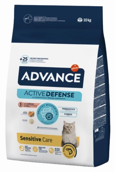 Advance sensitive adult kedi 10kg somonlu yetişkin kedi maması ürün görseli 1