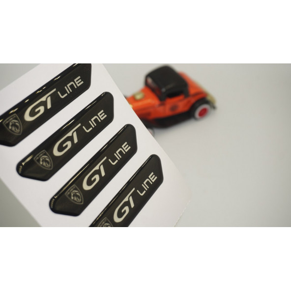 Peugeot GT Line Logo Kapı Kenarı Koruma Metalize Damla Desen 3M Band ürün görseli 1