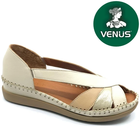 Venüs Nahar Hakiki Deri Comfort Ortopedik Kadın Sandalet ürün görseli 1