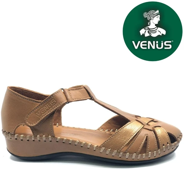 Venüs Tingi Hakiki Deri Comfort Ortopedik Kadın Sandalet ürün görseli 1