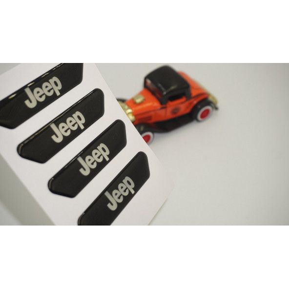 Jeep Logo Kapı Kenarı Koruma Metalize Damla Desen 3M Band ürün görseli 1