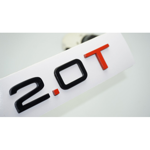 DK Tuning 2.0 T Bagaj Siyah Kırmızı 3M Yazı Logo Audi İle Uyumlu ürün görseli 1