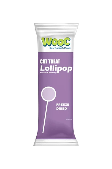 Wooc Tavuk ve Yaban Mersinli Kedi Lolipop 1,4 GR 1 Adet ürün görseli 1