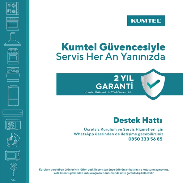 Kumtel KTF-360 Kule Tipi Vantilatör Beyaz - Resim 8