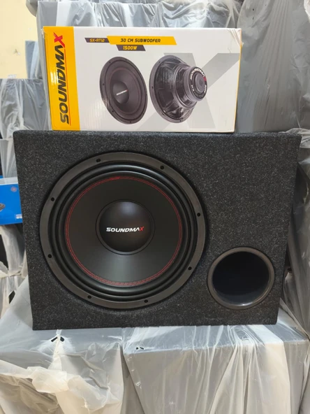 soundmax sx-rt12-1500w max-400w rms kaliteli-profesyonel-büyük portlu-kabinli 30 cm woofer ürün görseli 1