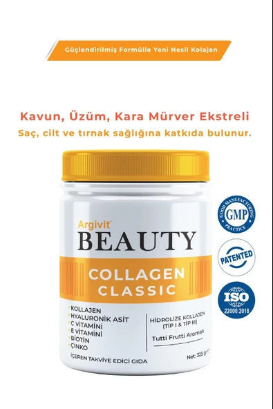 Argivit Beauty Collagen Classic 325 Gr - Resim 3