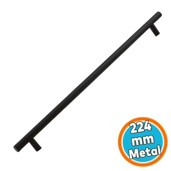 Mobilya Mutfak Çekmece Dolap Dolabı Kulpu Kulbu Kulplar Mat Siyah Metal Kulp 224 mm 22.4 Cm ürün görseli 1