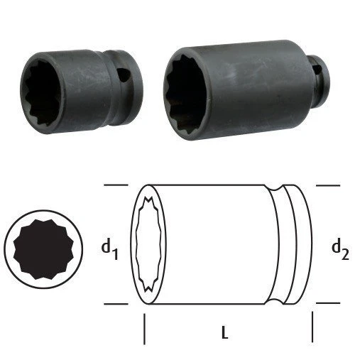 OSAKA LN12YD24 YILDIZ UZUN LOKMA 1/2" 24 mm ürün görseli 1