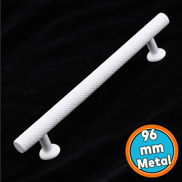 Mobilya Çekmece Mutfak Dolabı Dolap Kulpları Kulbu Kulpu Beyaz Metal Kulp 96 mm-9.6 cm ürün görseli 1