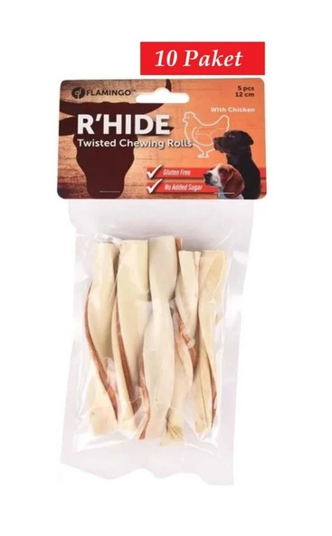 Flamingo Snacks RHide Rulo Tavuklu 12cm 70 Gr*10 Paket ürün görseli 1