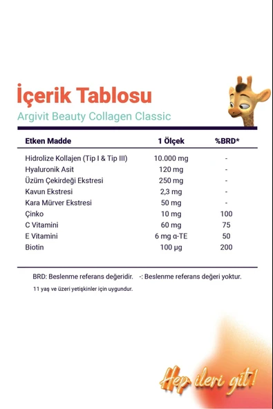 Argivit Beauty Collagen Classic 325 Gr - Resim 4