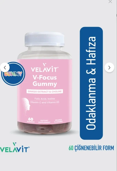 Velavit V-Focus Gummy 60 Gummies ürün görseli 1