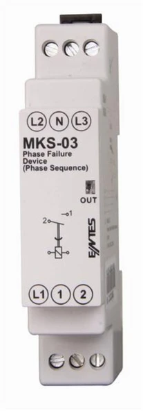 Entes Mks-03 Faz Sıralı Motor Koruma Rölesi Yassı Tip, M1132 ürün görseli 1