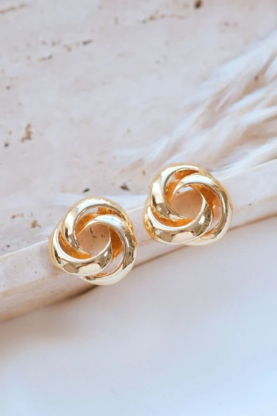 Kadın Gold Loop Küpe - Resim 2
