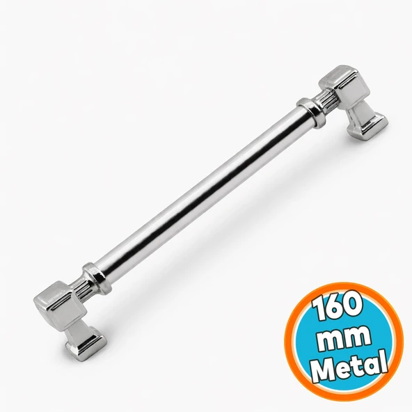 Mobilya Mutfak Çekmece Dolap Kulpu Kulbu Kulpları Krom Renk Talas Metal 160 mm 16 cm Düz Kulp ürün görseli 1