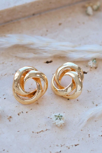 Kadın Gold Loop Küpe - Resim 5