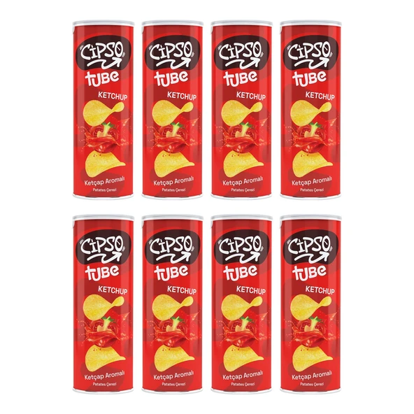 Cipso Tube Ketçap Aromalı Cips 160 gr x 8 Adet ürün görseli 1