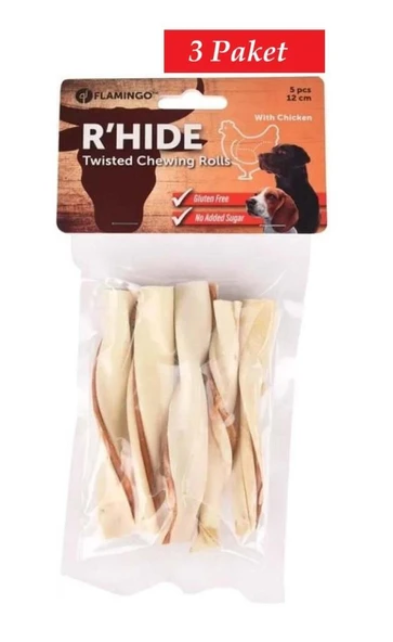 Flamingo Snacks RHide Rulo Tavuklu 12cm 70 Gr*3 Paket ürün görseli 1