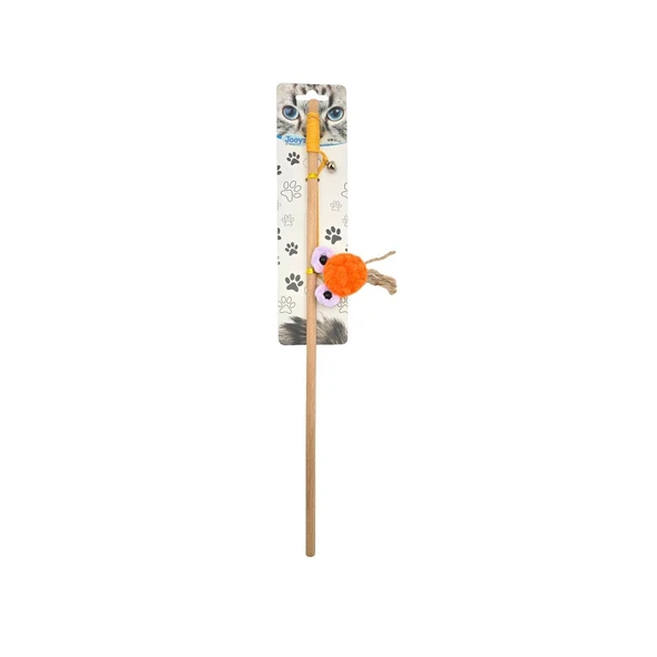 Jooys Hasır Kuyruklu Kadife Emoji Kedi Oltası ürün görseli 1