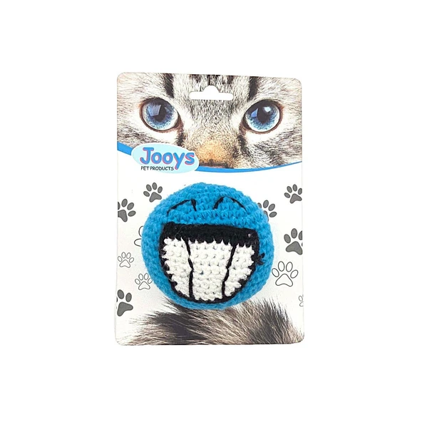 Jooys Amigurumi Kedi Oyuncağı Mavi Emoji ürün görseli 1
