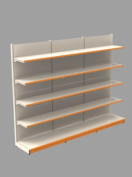 Ekonomik 3'lü Market Rafı Duvar Ünitesi - 40x90x220 cm 40A/30*4 ürün görseli 1