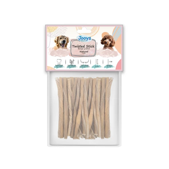 Jooys Doğal Burgu Çubuk 12 cm – 50'li ürün görseli 1
