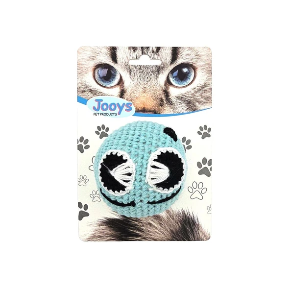 Jooys Amigurumi Kedi Oyuncağı Turkuaz Emoji ürün görseli 1