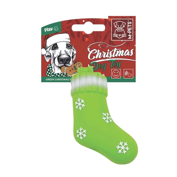 M-Pets Christmas Green Stocking Köpek Oyuncağı 13cm ürün görseli 1