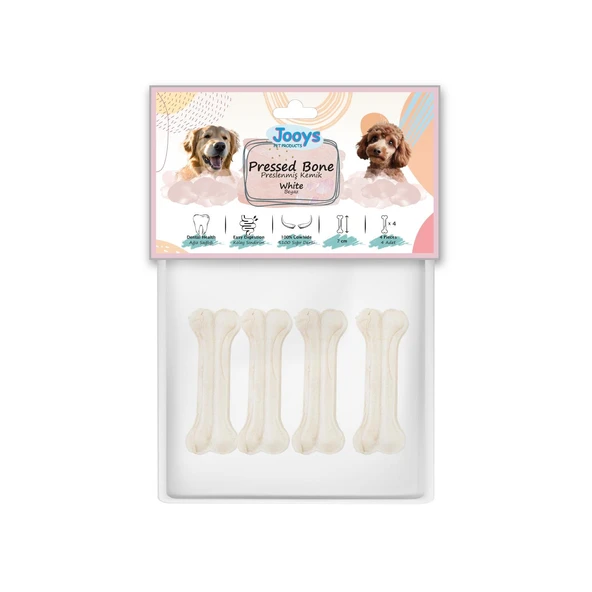 Jooys Beyaz Pres Kemik 7 cm 4'lü Paket ürün görseli 1