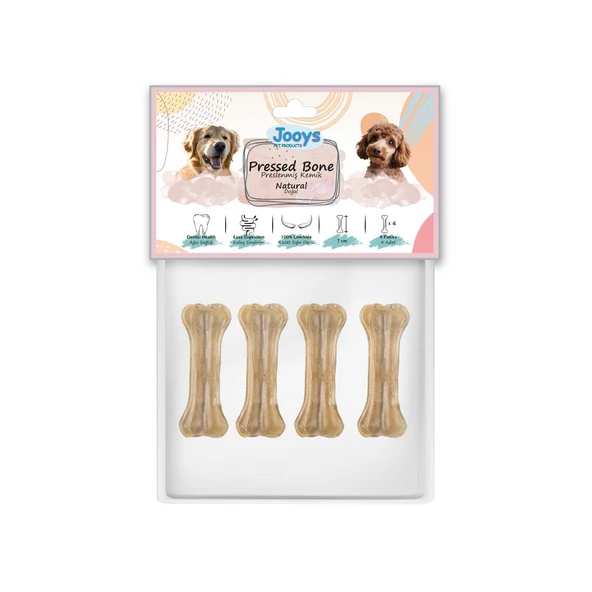 Jooys Doğal Pres Kemik 7 cm 4'lü Paket ürün görseli 1