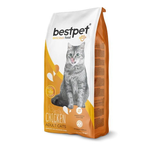 Bestpet Yetişkin Kediler İçin Tavuk Etli Kuru Mama 15 kg ürün görseli 1