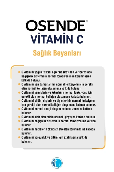 Osende Vitamin C 60 Kapsül - Resim 4