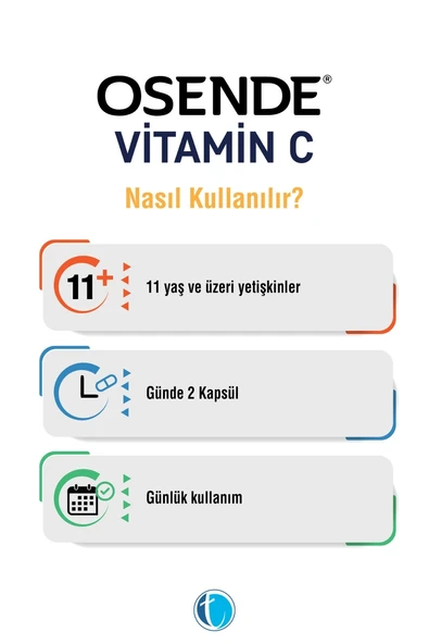 Osende Vitamin C 60 Kapsül - Resim 3