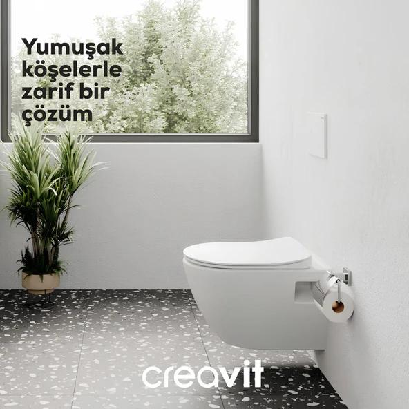 TP325 Terra Asma Klozet + Creavit Yavaş Kapanır Kapak ürün görseli 1