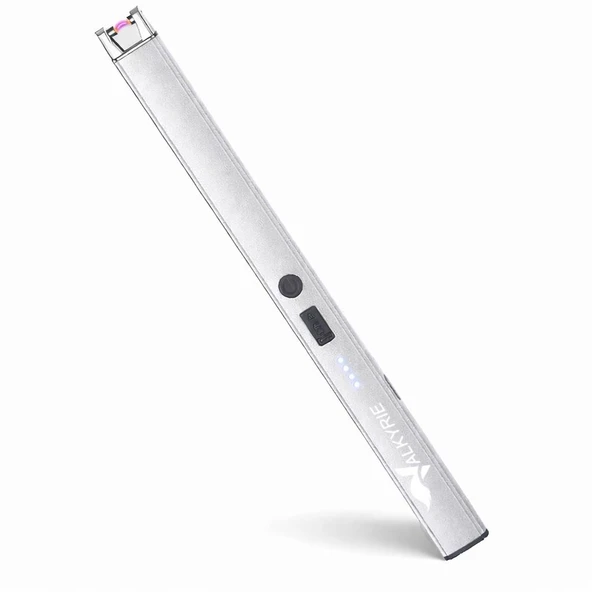 Valkyrie USB Şarjlı Elektrikli Arc Çakmak | Gazsız | Rüzgar Kırıcı | Çift Emniyetli | Gümüş Renk ürün görseli 1