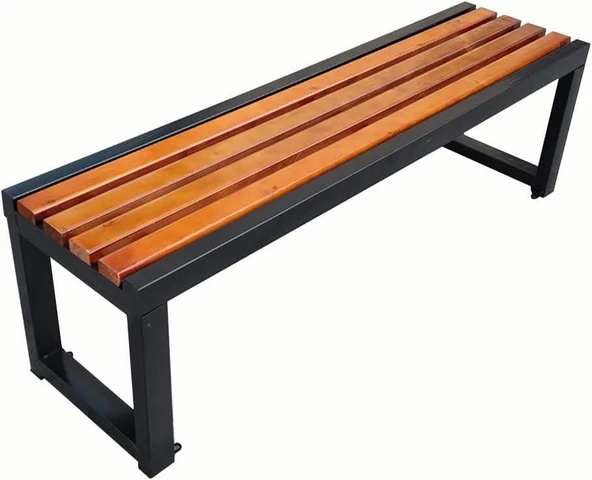 Metal Doğal Ağaç Masif Bank Bench Oturma Koltuğu Bekleme Salonu Ofis Yemek Masası Bank & Bench 150 Cm ürün görseli 1
