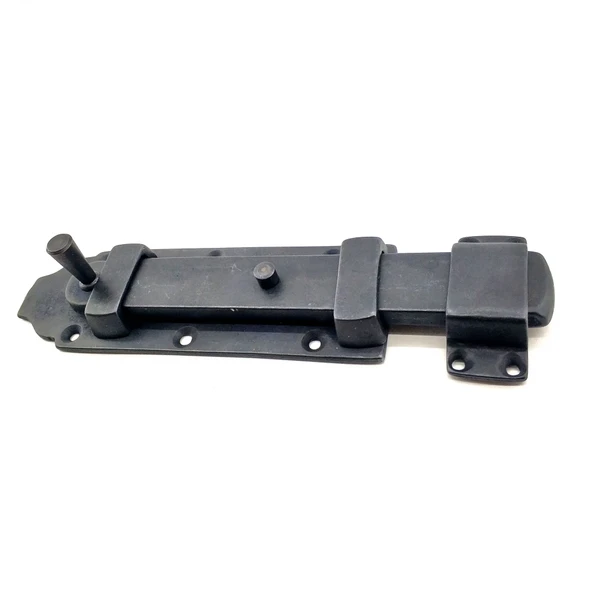 Antika Tarz Dekoratif Pirinç Yassı Kapı Sürgüsü - 55x215 Mm, Oksit ürün görseli 1