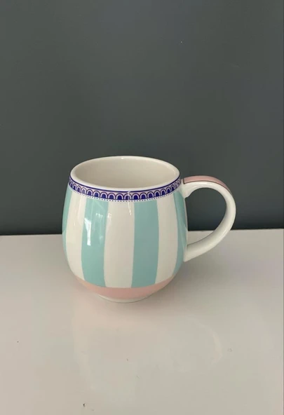 ROYKING ÇOK RENKLİ PEMBE 400 ML KUPA BARDAK ürün görseli 1