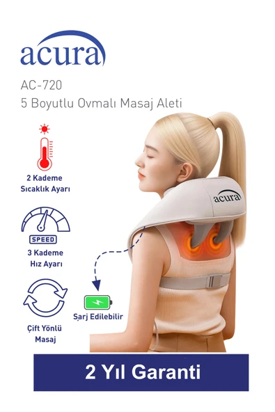 AC-720 5 Boyutlu, Isıtmalı Ovmalı Masaj Aleti ürün görseli 1