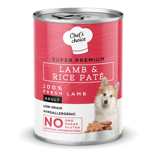 Chefs Choice Yetişkin Köpekler İçin, Hipoalerjenik, Kuzu Etli Ve Pirinçli Ezme 12x400 gr ürün görseli 1