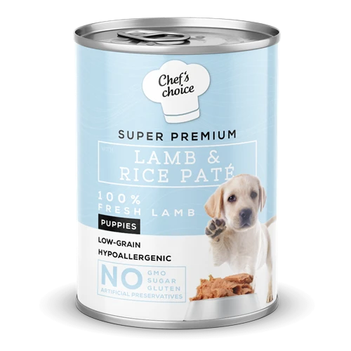 Chefs Choice Yavru Köpekler İçin, Hipoalerjenik, Kuzu Etli Ve Pirinçli Ezme 12x400 gr ürün görseli 1