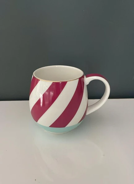 ROYKING ÇOK RENKLİ BORDO 400 ML KUPA BARDAK ürün görseli 1