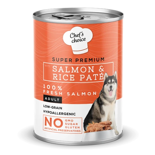 Chefs Choice Yetişkin Köpekler İçin, Hipoalerjenik, Somon Balıklı Ve Pirinçli Ezme 12x400 gr ürün görseli 1