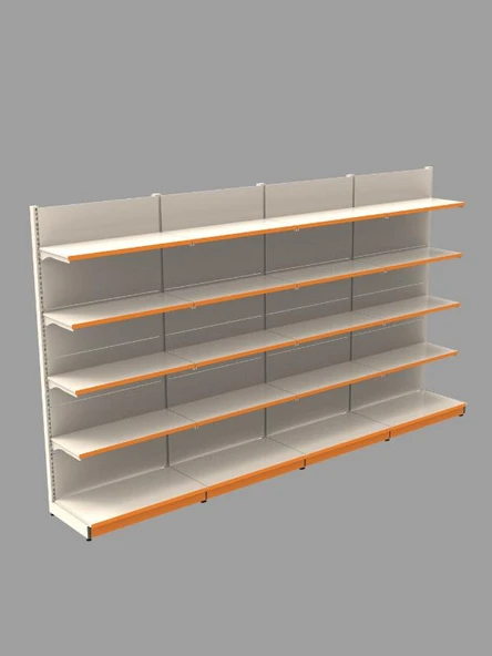 Ekonomik 4'lü Market Rafı Duvar Ünitesi - 40x60x220 cm 40A/30*4 ürün görseli 1
